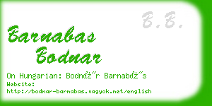 barnabas bodnar business card